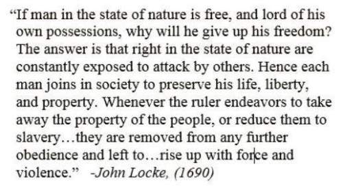 What is the relationship between locke's second treatise of government and a cultural shift in colon