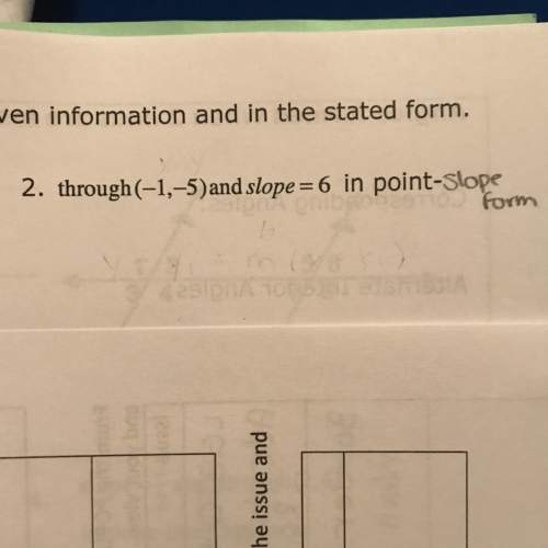 Using point-slope form how would i write the equation “through (-1,-5) and slope=6”