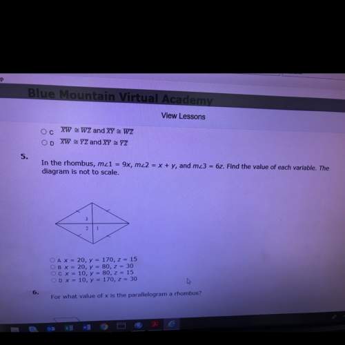 Need with this rhombus. question 5.