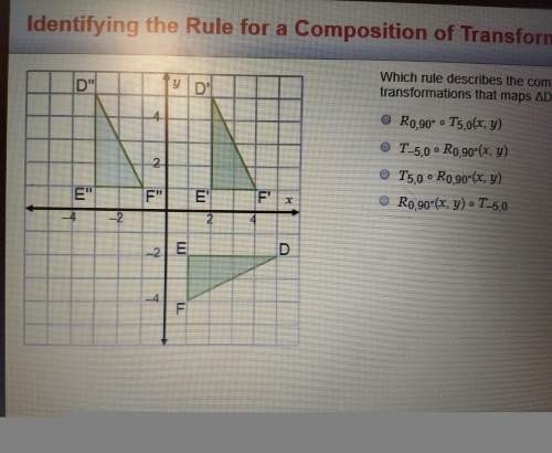 Which rule describes the composition of transformations that map ∆def to ∆d"e"f"? (look at picture)&lt;