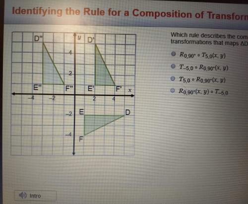 Which rule describes the composition of transformations that map ∆def to ∆d"e"f"? (look at picture)&lt;