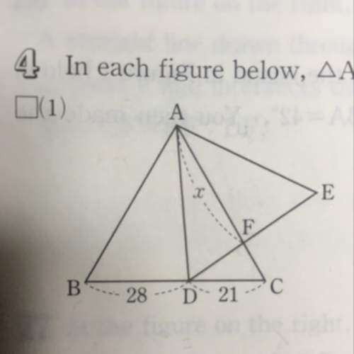 Triangle abc and triangle ade are equilateral triangles. find the value of x