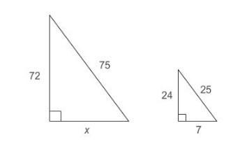 Need asap 70 points the triangles are similar. what is the value of x? enter your answer in the b