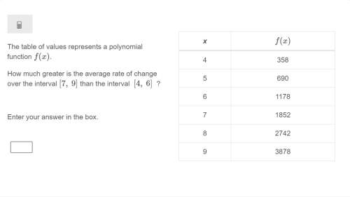 Correct answer only ! the table of values represents a polynomial function f(x). how much greater
