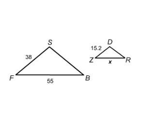 Need asap 80 p0ints what is the value of x? enter your answer in the box. units triangle f s b wit