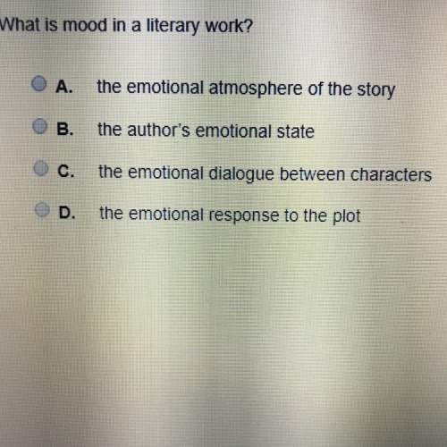 What is the mood in a literary work? (picture with answers)