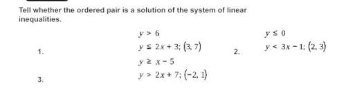 Tell whether the ordered pair is a solution of the system of linear inequalities&nbsp;