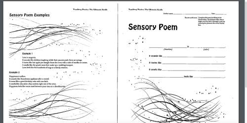 For brainliest answer write a sensory poem for example in the picture 15 !