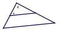 Which of the following would be the criterion for establishing similarity in the two triangles? a)