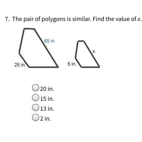 The pair of polygons is similar. find the value of x?