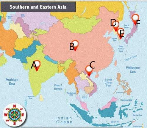 Ec a d b f 1. india 2. china 3. vietnam 4. north korea 5. south korea 6. japan