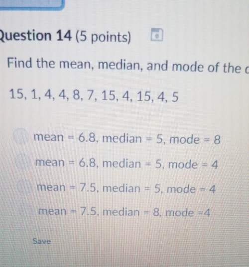 Find the mean, median, and mode of the data set round to the nearest tenth 15, 1 , 4, 4, 8, 7, 15, 4