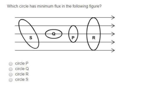 Which circle has minimum flux in the following figure? circle p circle q circle r circle s