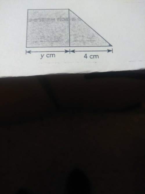 The figure shown is made up of a square and a triangle. express the area of the figure in terms of y