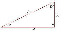 Fill in the blank. in the triangle below, y = _. round your answer to two decimal places.