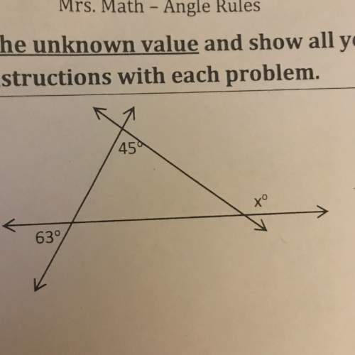 Question: find the unknown value. i need ! someone explain this . will be appreciated : )&lt;