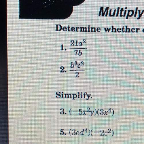 Is #2 a monomial. yes or no. explain