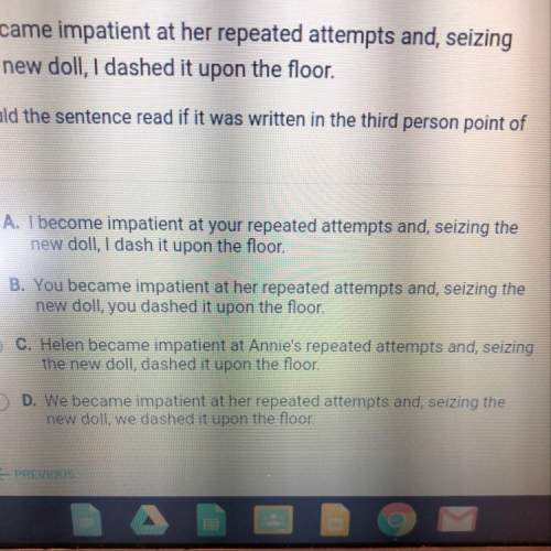 How would the sentence read if it was written in third the third person point of view
