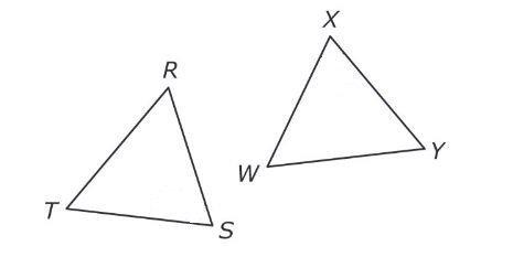 Which additional fact proves that δrst and δwxy are congruent if ∠t ≅ ∠y and rt ≅ wy? assume the fo
