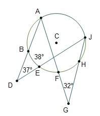 In circle c, what is m? 31° 48° 112° 121°