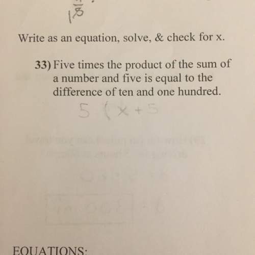 How would you write the equation for #33?
