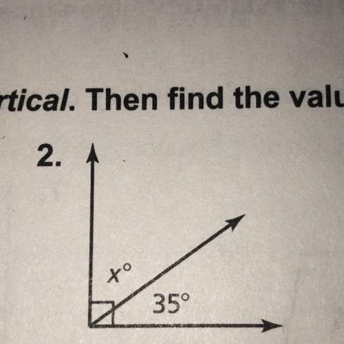 Tell wether the angles are adjacent or vertical. then find the value of x.