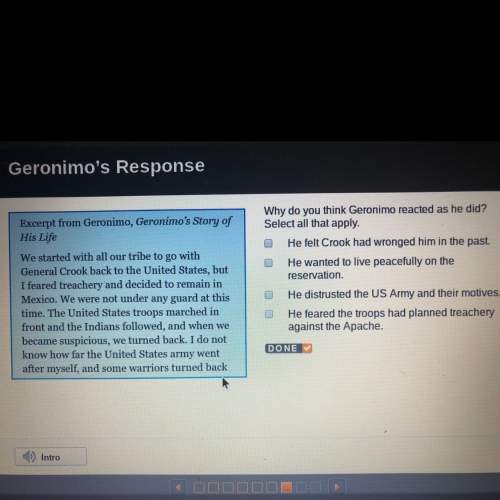 Why do you think geronimo reacted as he did ? 20 !