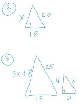 These triangles are similar what is the value of x with number 2 and 3 and you