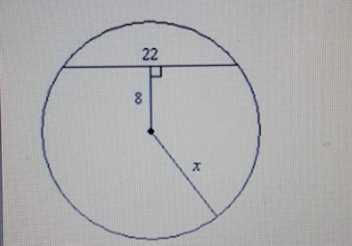 What is the value of x in the circle below? if necessary, round the answer to the nearest tenth. th