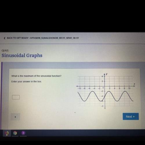 What is the maximum of the sinusoidal function
