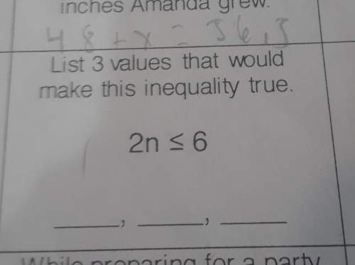 List three values that would make this inequality true