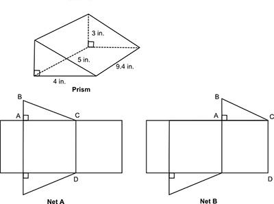 Will mark brainlest a prism and two nets are shown below: part a: which is the correct net for the