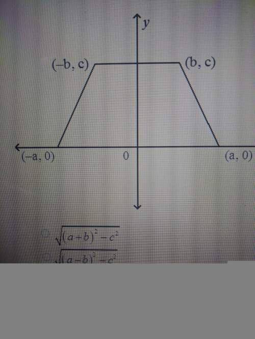 Which of the following represents the length of a diagonal of this trapezoid?