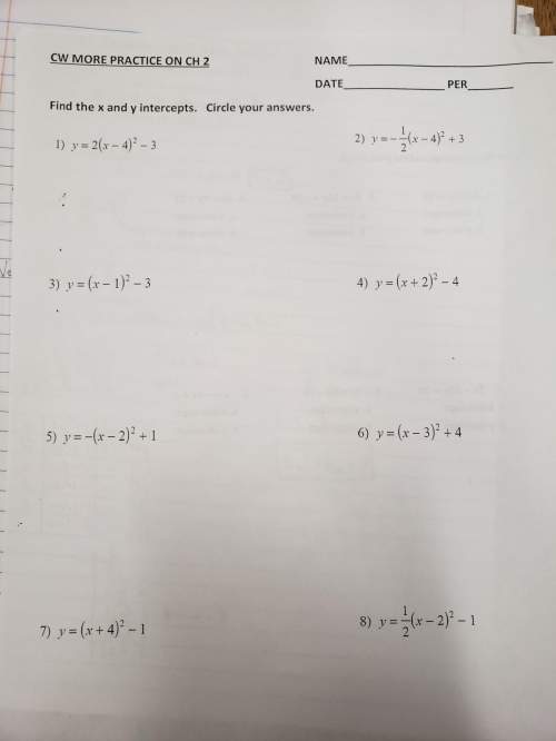 What are the x and y intercepts? how do i do this type of problem? there's a substitute teacher and