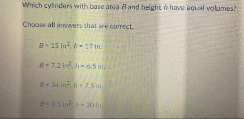 Which cylinders with base b and height h have equal volumes?