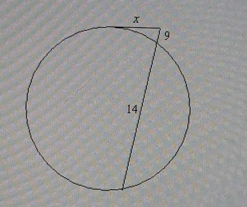 Find the value of x. if necessary, round your answer to the nearest tenth. the figure is not drawn t