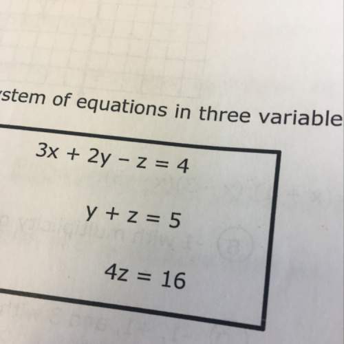 Solve the system of equations in three variables