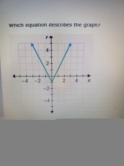 Which equation describes the graph a) y=-2|x|-1 b) y=2|x|+1 c) y=-2|x|+1 d) y=2|x|-1