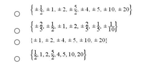 Which of the following represents the set of possible rational roots for the polynomial shown below