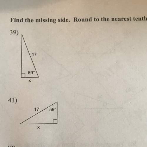 How do i find the missing side for question 39