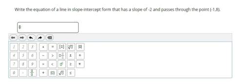 Slope interspect form (give me the final answer to the problem)
