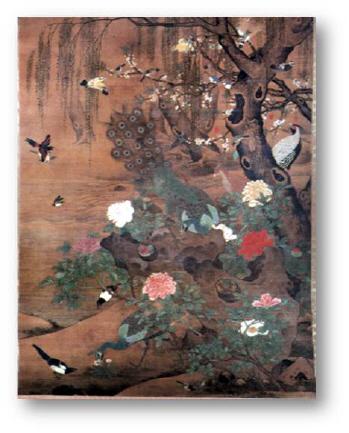 What dynasty is the above silk painting from?