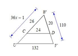 Find the length cu. the triangles are similiar.