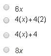 Which expression is equivalent to 4(x+2)?