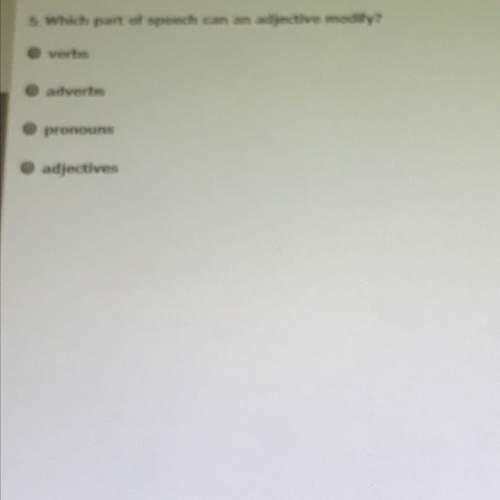 Which part of speech can an adjective modify