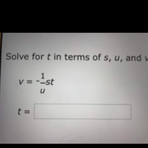 Solve for t in terms of s, u, and v