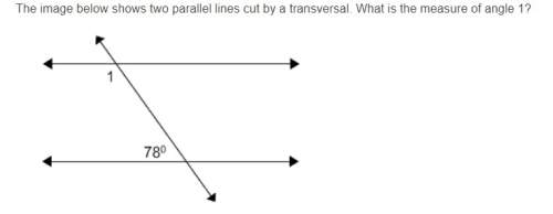 The image below shows two parallel lines cut by a transversal. what is the measure of angle 1?