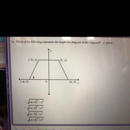 Which of the following represent the length of a diagonal of this trapezoid? a b c d