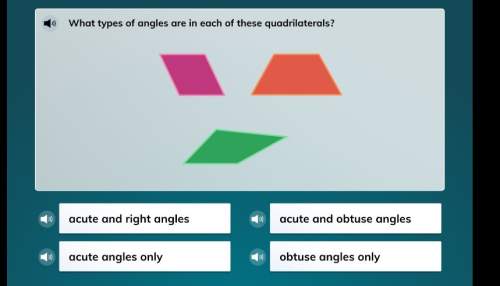 What types of angles are in each of these quadrilaterals?