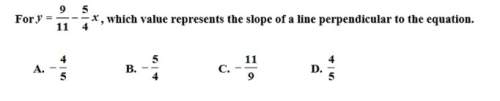 Which value represents the slope of a line perpendicular to the equation?